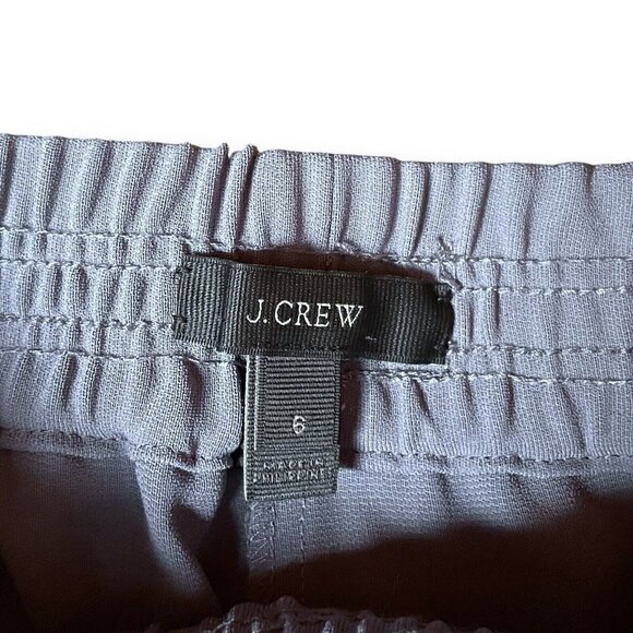 J Crew Womens Reese Trouser Sz 6 Gray Pull On Tulip Hem Pant Minimalist Preppy - Picture 8 of 10